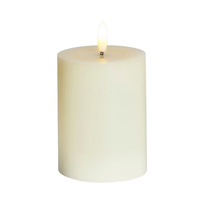 Candela a LED Sille Con alimentazione a batteria, color crema, ø 7,5 cm, altezza totale 10 cm