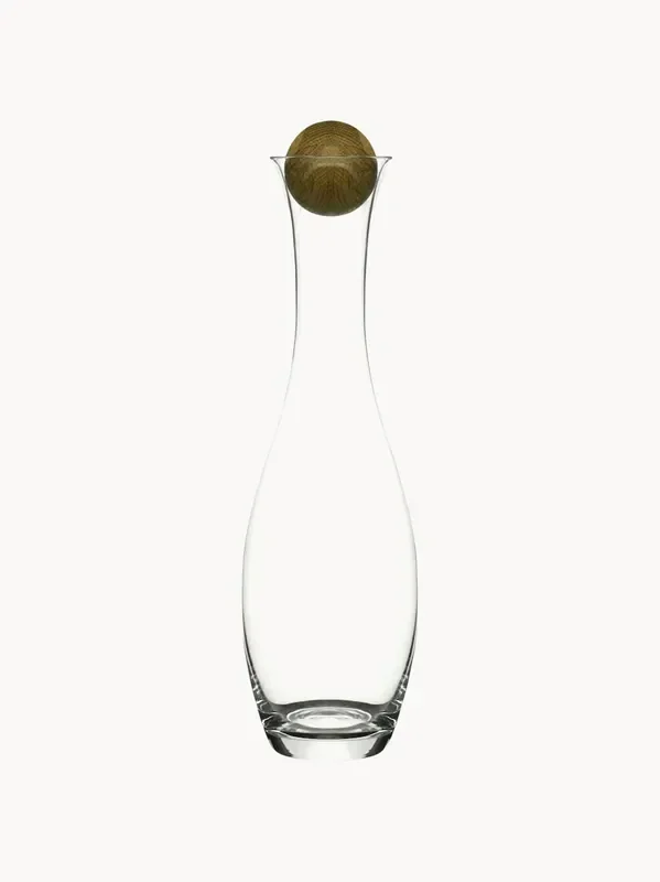 Caraffa in vetro soffiato con tappo in legno Eden, 1 L