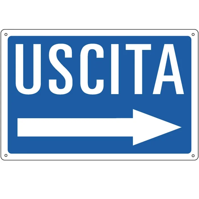 CARTELLI-SEGNALATORI – Cartello alluminio 30x20cm ‘uscita –‘ – 3125