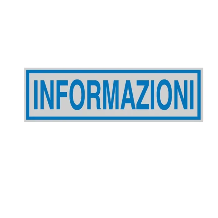 CARTELLI-SEGNALATORI – Targhetta adesiva 165x50mm informazioni – 96663 – Confezione da 10 PZ