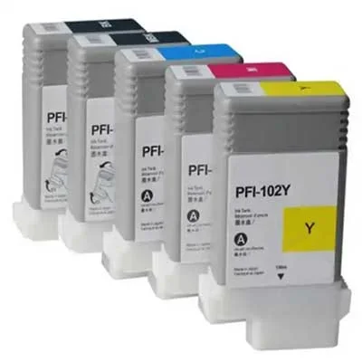 Cartucce PFI102/BCMY/MB compatibili – Nero/colori – Confezione risparmio da 5 PZ