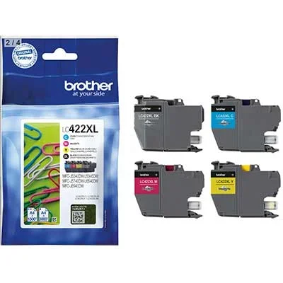 Cartuccia Originale BROTHER LC-422XL LC422XLVAL – Nero, Ciano, Magenta, Giallo