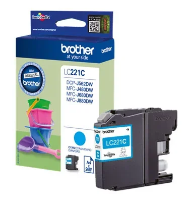 Cartuccia Originale BROTHER LC221C – Ciano