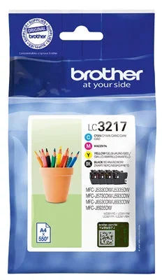 Cartuccia Originale BROTHER LC3217VALDR LC-3217 – Nero, Ciano, Magenta, Giallo