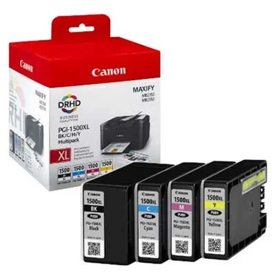 Cartuccia Originale CANON 9182B010 PGI-1500 XL Multi – Nero, Ciano, Magenta, Giallo