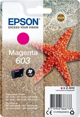 Cartuccia Originale EPSON C13T03U34010 603 – Magenta
