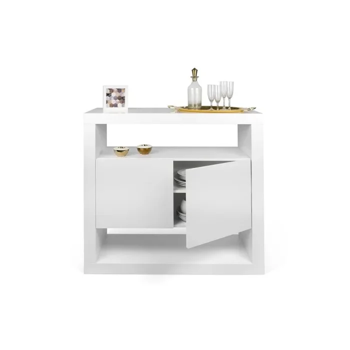 Cassettiera Bianca, larghezza totale 40 cm, altezza totale 109 cm