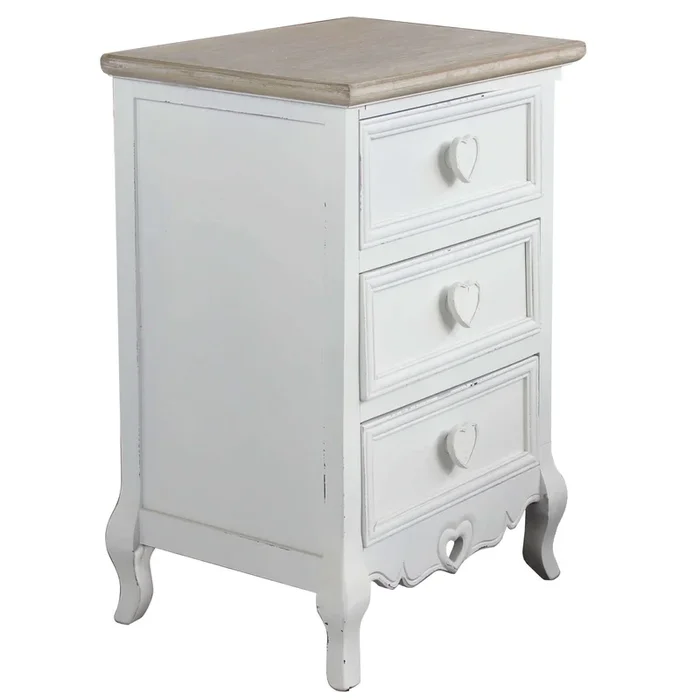 Cassettiera in legno con 3 cassetti 45x34xH66 cm Linea Elegance