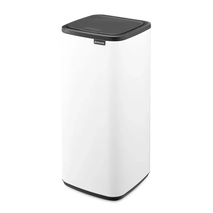 Cestino per la spazzatura Bo Touch Touch, in acciaio, bianco, 30 l