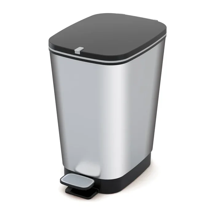 Cestino per la spazzatura Chic Bin M Con pedale, in plastica, argentato, 25 l