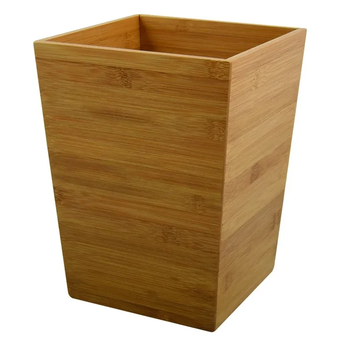 Cestino per la spazzatura In bambù, di colore naturale, 3 l