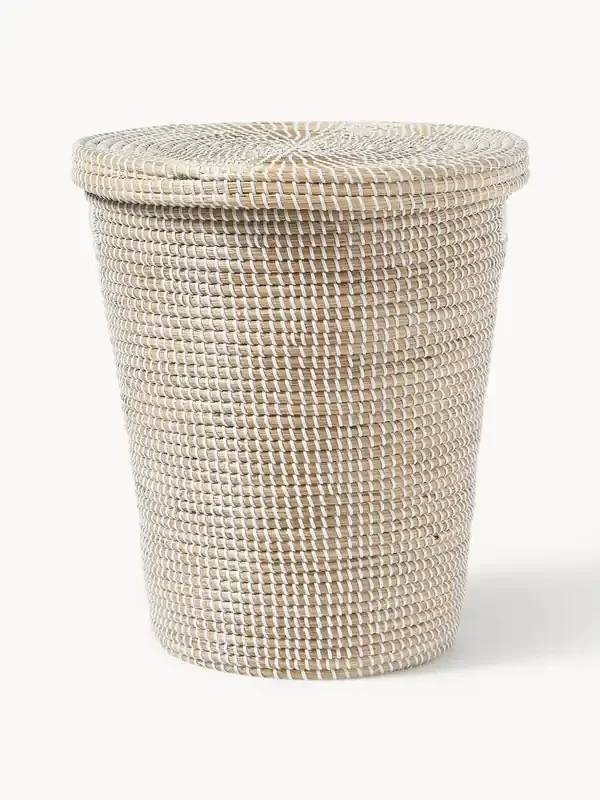 Cesto in fibra naturale con coperchio Aleya
