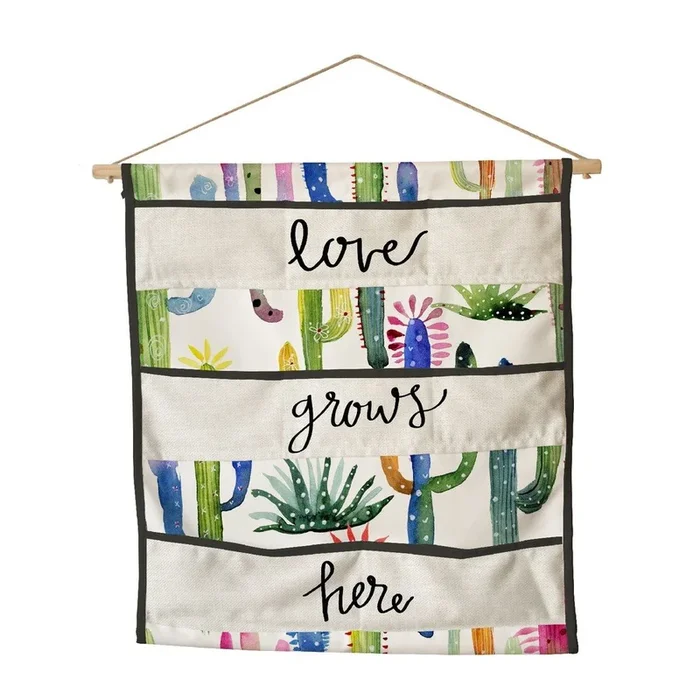 Cesto Love Grows In tessuto, altezza totale 75 cm