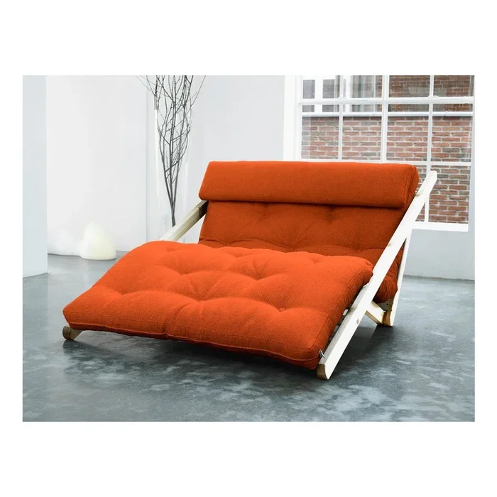 Chaise longue Arancione, larghezza totale 130 cm, peso 34 kg