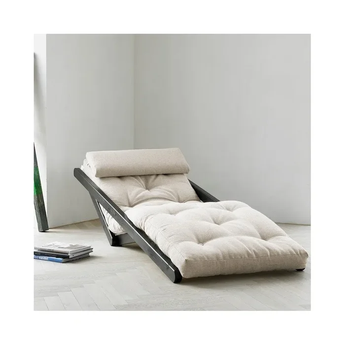 Chaise longue Bianca/nera, larghezza totale 80 cm, peso 25 kg