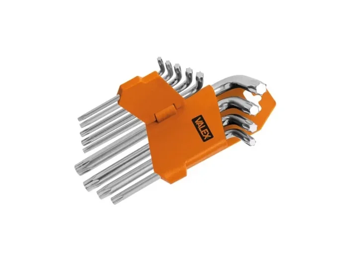 Chiavi maschio torx piegate serie 9 pezzi crv