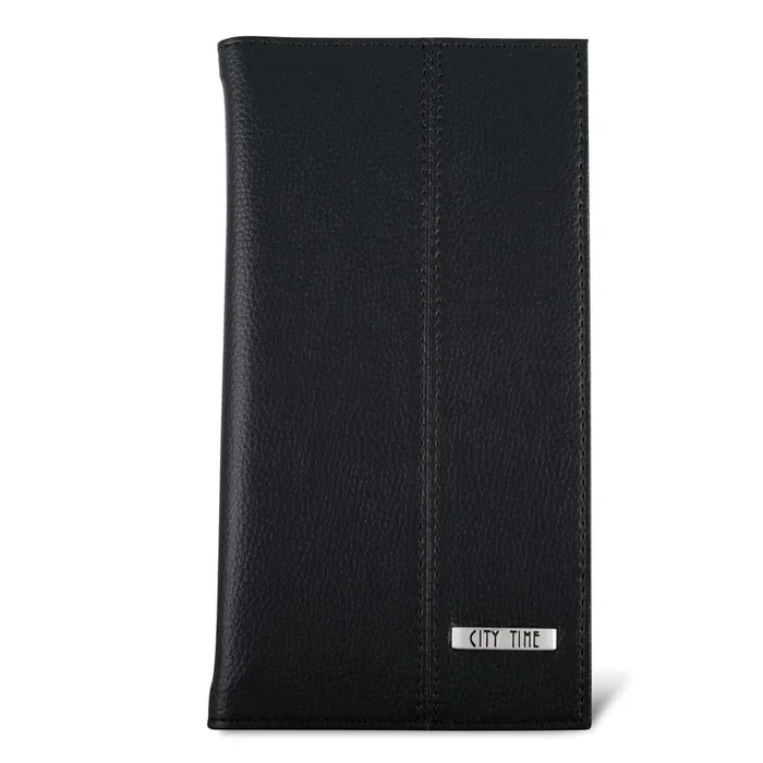 CITY-TIME – Portabiglietti da visita professional 12,5×23,5cm nero city time – 4852-N