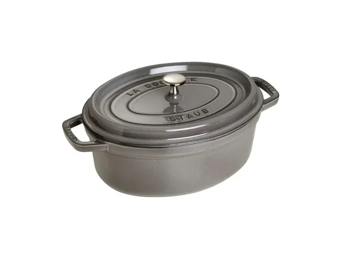 Cocotte ovale grigio grafite, 37 cm