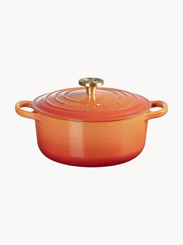 Cocotte rotonda in ghisa Flamme Dorée