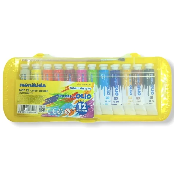Colori A Olio 12 Pezzi 12ml 54nik039