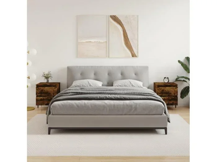 Comodini 2 pezzi rovere affumicato 40x35x50 cm legno ingegnerizzato
