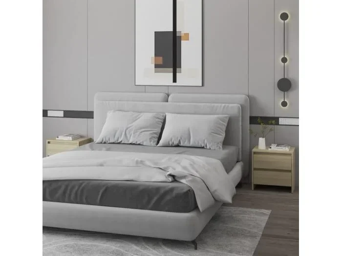Comodini a 2 pezzi, rovere Sonoma, legno ingegnerizzato