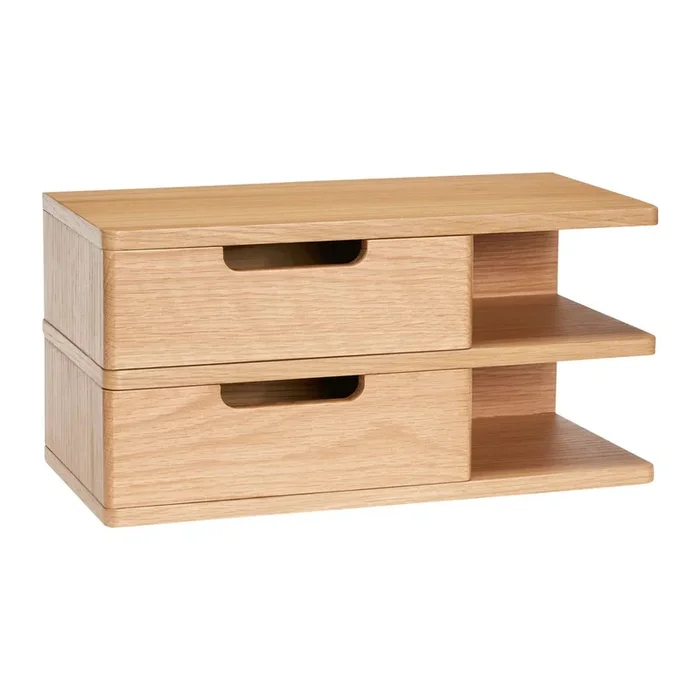 Comodino Öppen Da parete/con ripiani, con effetto rovere, di colore naturale, 40×20 cm, altezza totale 20 cm