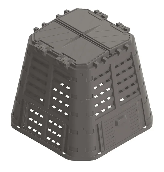 Compostiera da giardino nera 420 L – Brixo Ecobox