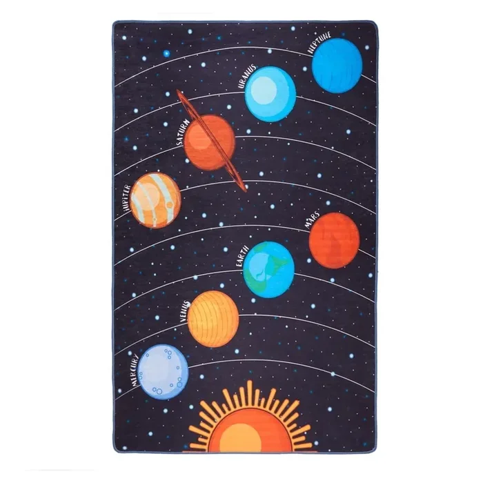 Conceptum HypnoseTappeto per bambini GalaxySintetico, a pelo medio, blu scuro, 100×160 cm
