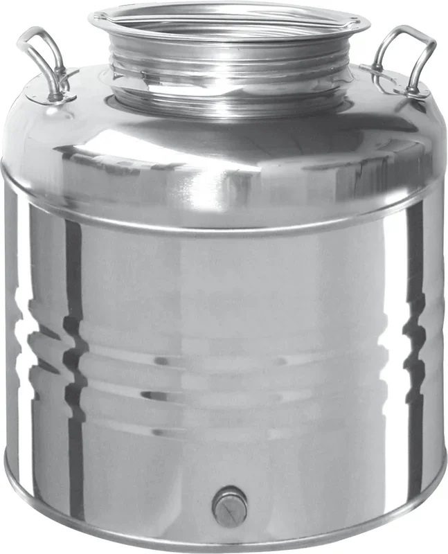 Contenitore fusto bidone acciaio inox per olio 30 litri OliVari