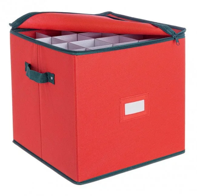 Contenitore Xmas per Sfere Quadrato Rosso Capacità 27 Pezzi Diametro 100cm (6 Pezzi)