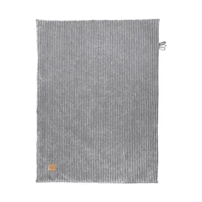 Coperta per bambini In velluto a coste, grigia, 100×77 cm
