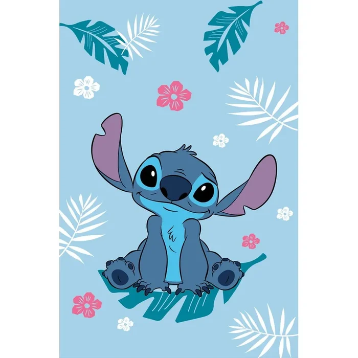 Coperta per bambini Lilo a Stitch “Blue” In vello, blu, 100×150 cm