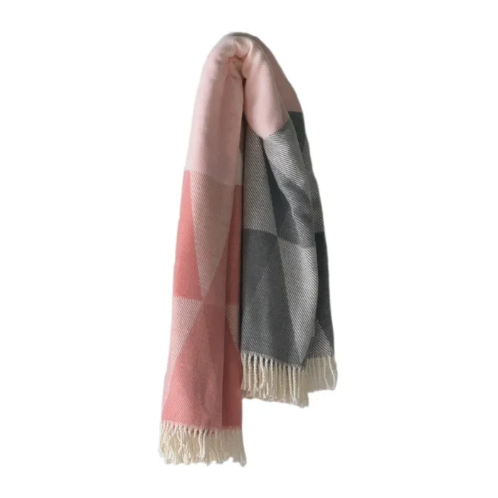 Coperta Pisa Rosa/grigia, 140×180 cm