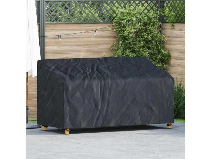 Copertura per panca da giardino nera 175 x 85 x 65 / 94 cm tessuto 600D