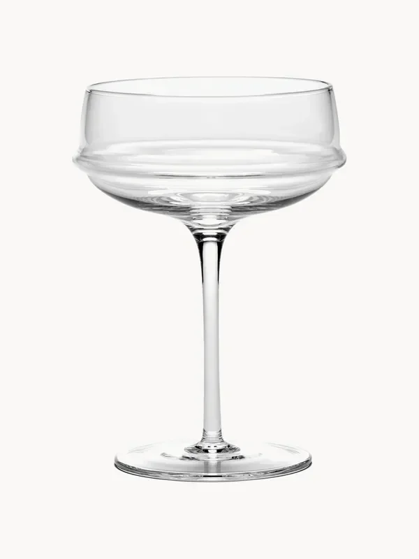 Coppe da champagne in vetro soffiato Dune 4 pz