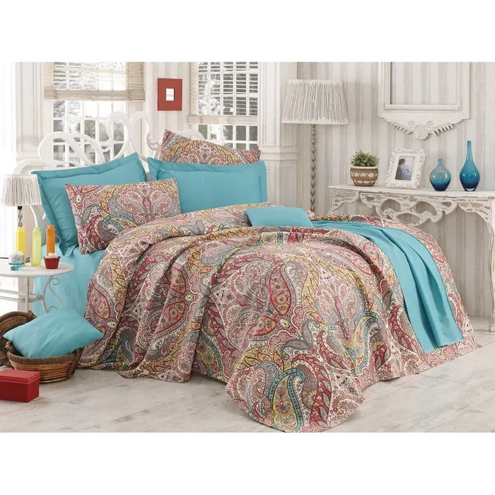 Copriletto Gemeos Con lenzuolo incluso, in cotone, blu, 200×235 cm
