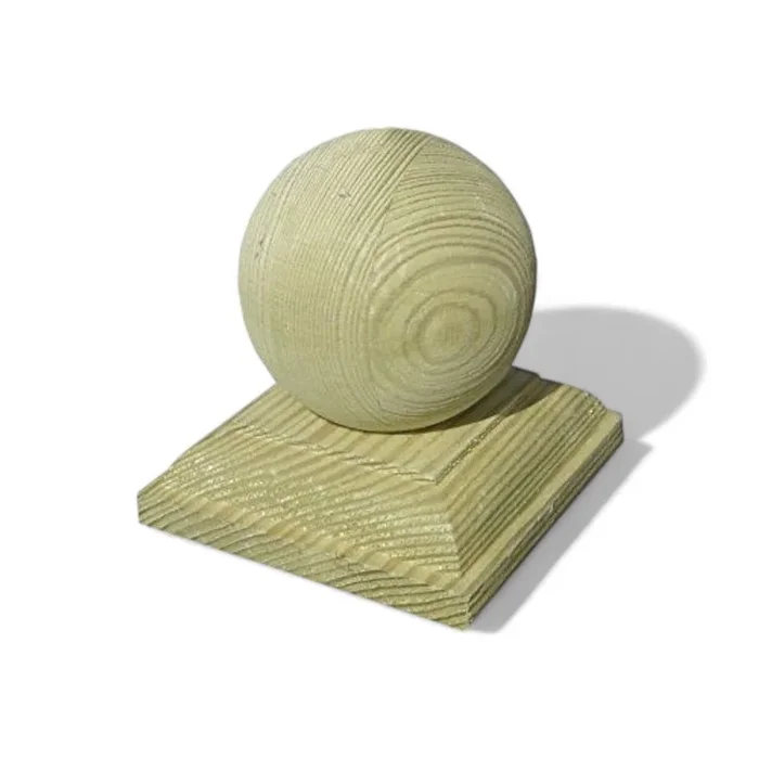 Copripalo in legno impregnato a sfera 7×7 cm