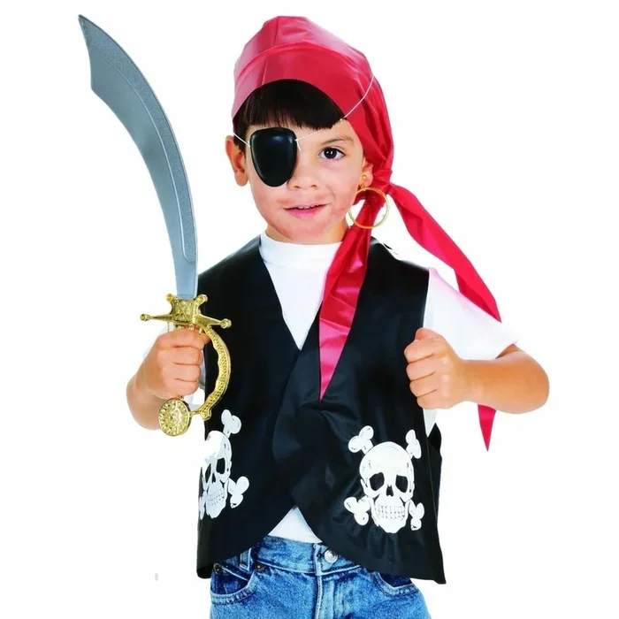 Costume Kit Pirata Accessori Veste Bandana Orecchino Carnevale Rubie’s