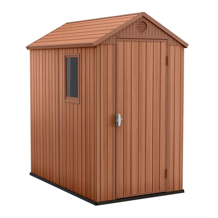 Cottage casetta ripostiglio da esterno giardino in resina finitura in legno Darwin 4×6 KETER
