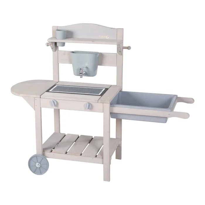 Cucina da giardino per bambini In legno, 37×114 cm, altezza totale 89 cm