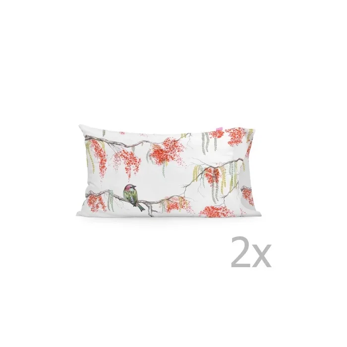 Cuscino decorativo Bianco/rosa, 80×50 cm