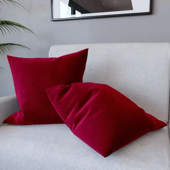 Cuscino in velluto imbottito 52×52 cm