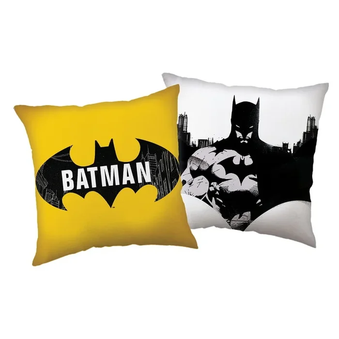 Cuscino per bambini Batman “The Emblem” Giallo/bianco/nero, 40×40 cm