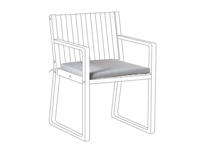 Cuscino per sedia SASSARI PREMIUM 46 x 46 cm Grigio