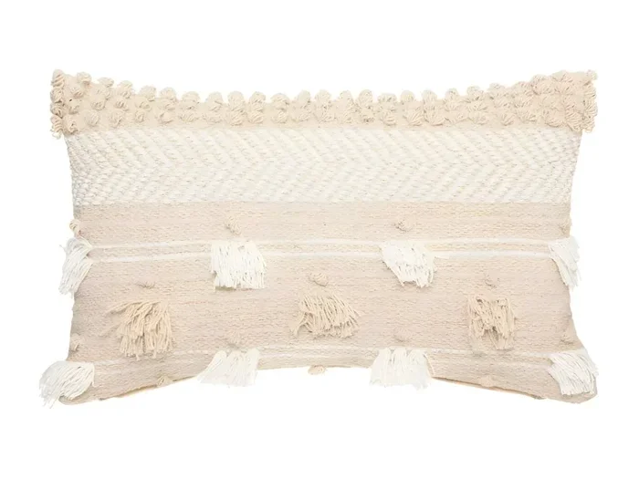 Cuscino poliestere beige 30x50x15cm