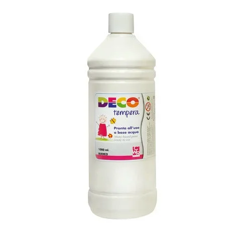 DECO – Tempera in flacone 1 l – bianco – 08808/01