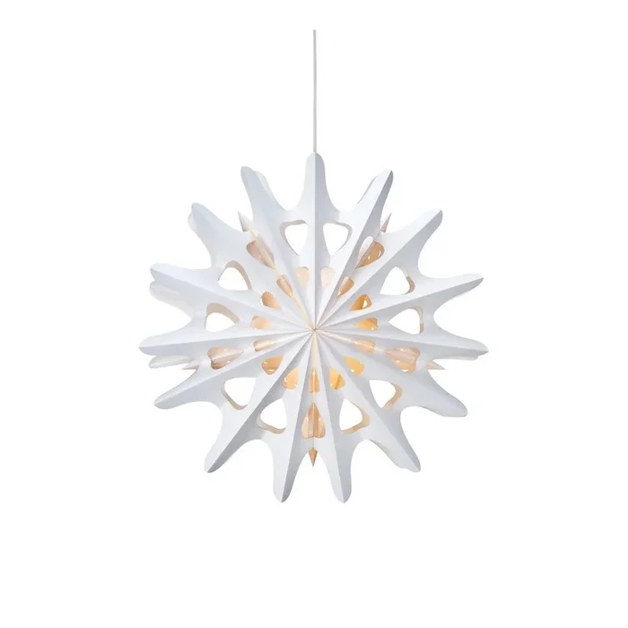 Decorazione luminosa Alnäs Con alimentazione a corrente, in carta, bianca, larghezza totale 13 cm, lunghezza totale 55 cm, altezza totale 55 cm