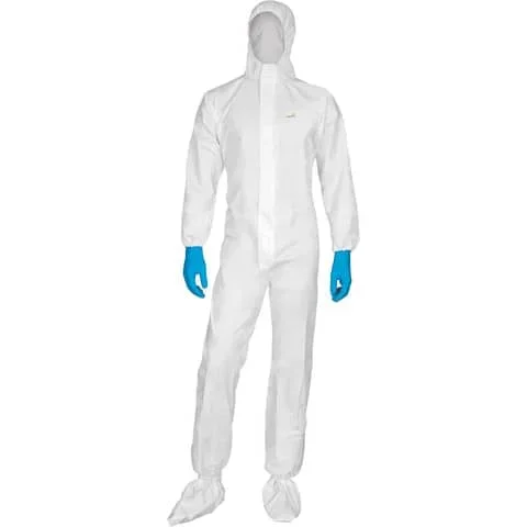 DELTAPLUS – Tuta protez.da rischio chimico dt115 tg. Xl bianco monouso – DT115XG