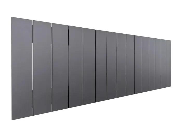 DHOME Testata in Legno riciclato MDF Stile Pallet Verticale 150×46 Letti 150 – Grigio Solido